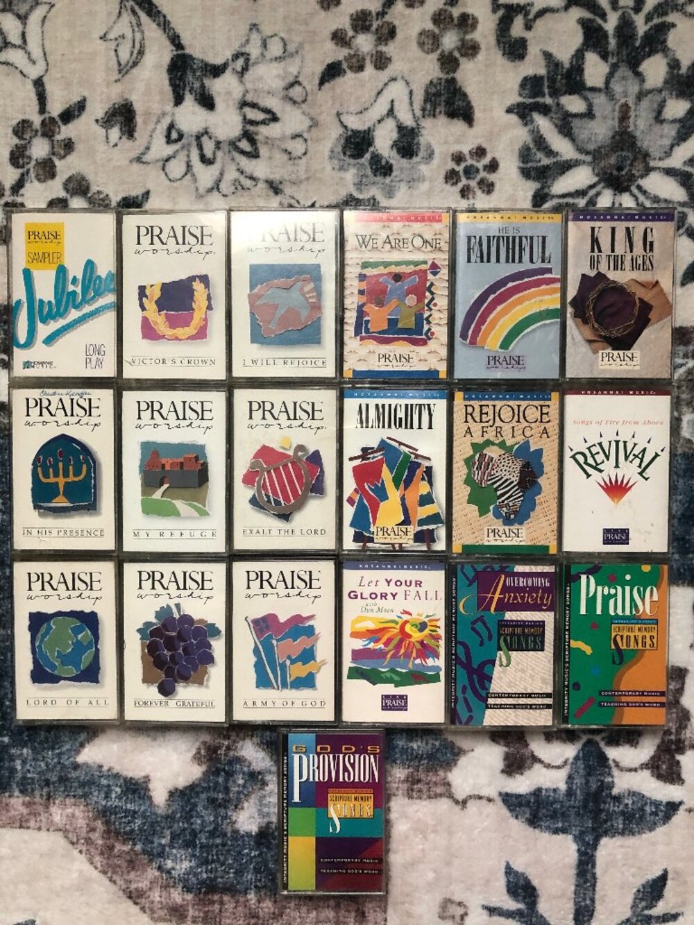 Lot Of 19 Hosanna! Music Cassettes Rejoice Praise, Sampler, Revival And More